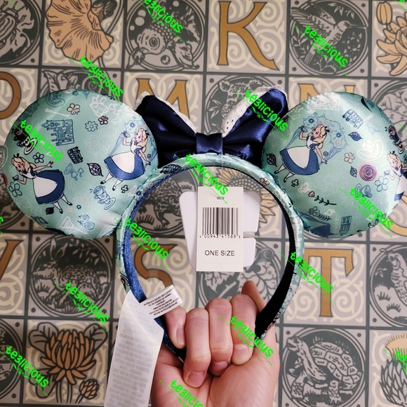 DISNEY PARKS ALICE IN WONDERLAND UNITED KINGDOM EARS - Picture 5 of 7
